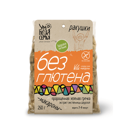 Макароны Умная мама Vita Ракушки без глютена 250г