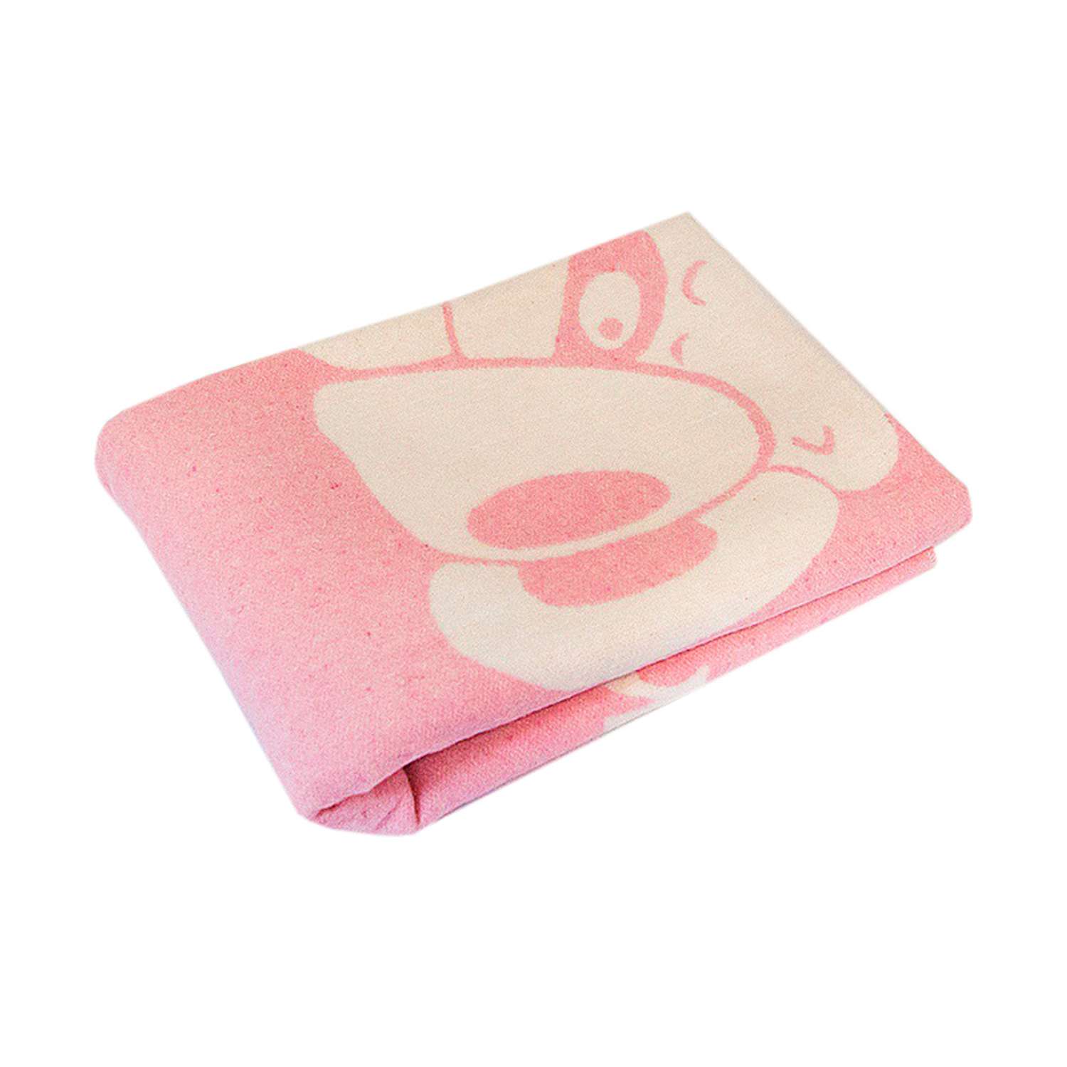 Одеяло байковое Споки Ноки жаккард 100х140 розовый - фото 3