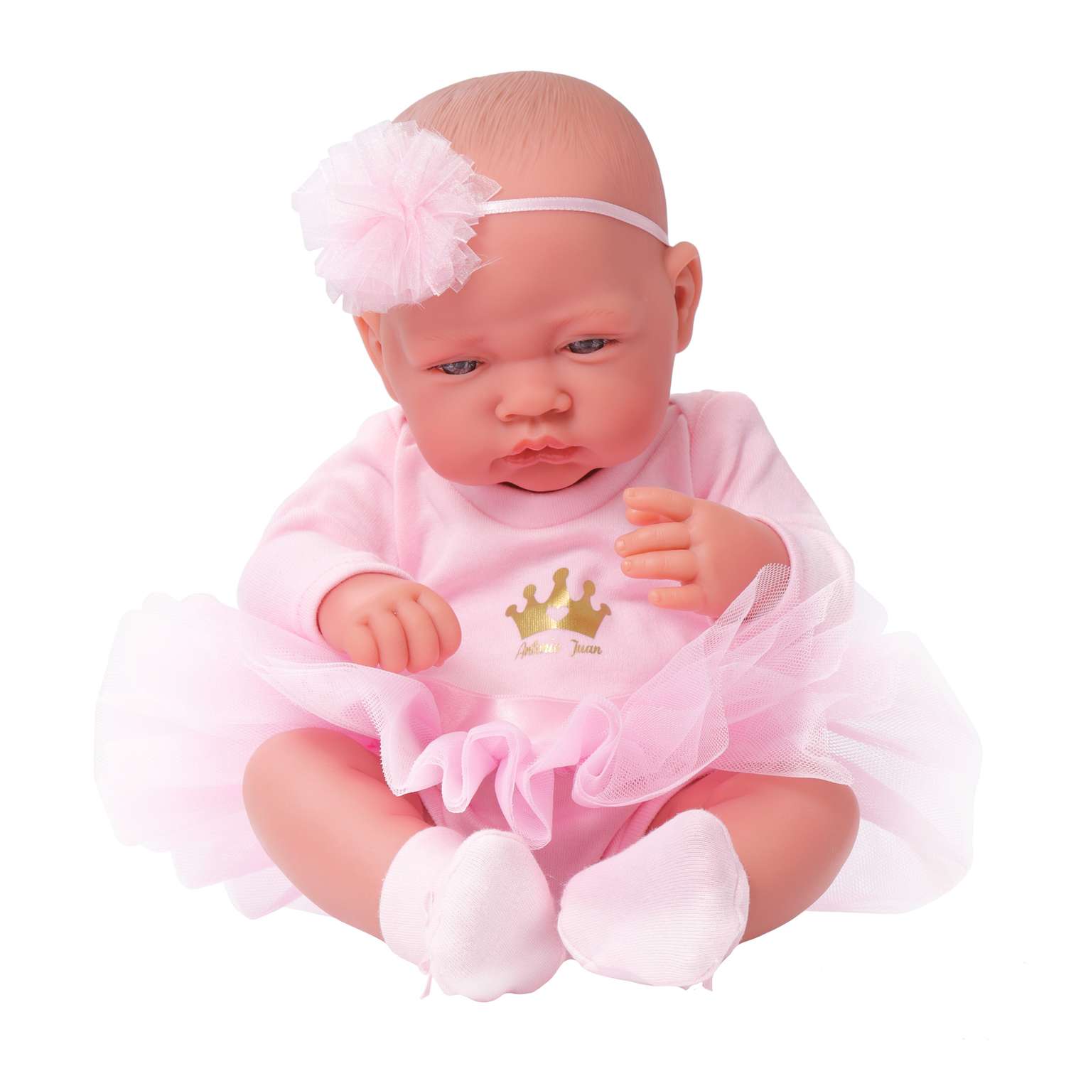 Кукла пупс Antonio Juan Эми в розовом 42 см виниловая 50085 - фото 1