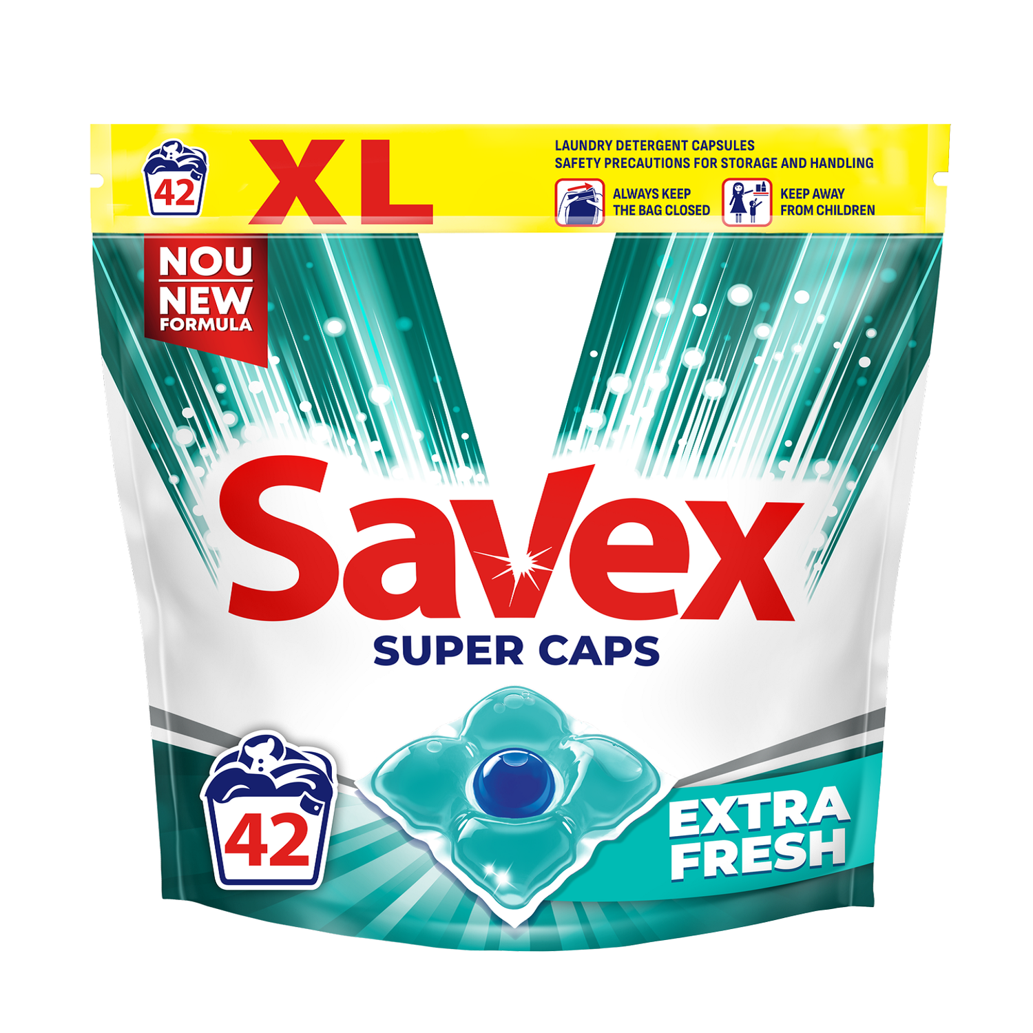 Капсулы для стирки SAVEX SUPER CAPS дополнительная свежесть 42 шт - фото 1