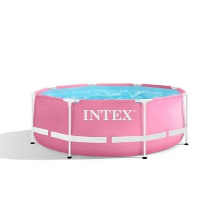 Бассейн каркасный Intex Розовый Metal frame pool 244х76 см от 6 лет