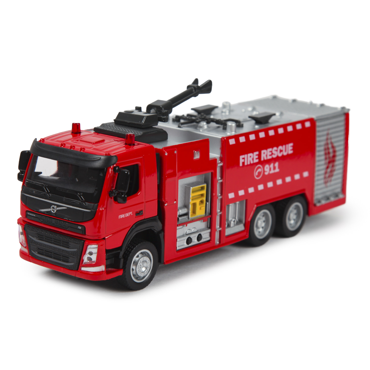 Машина MSZ 1:50 Volvo Fire Fighting Truck Красная 68380 купить по цене 799  ₽ в интернет-магазине Детский мир