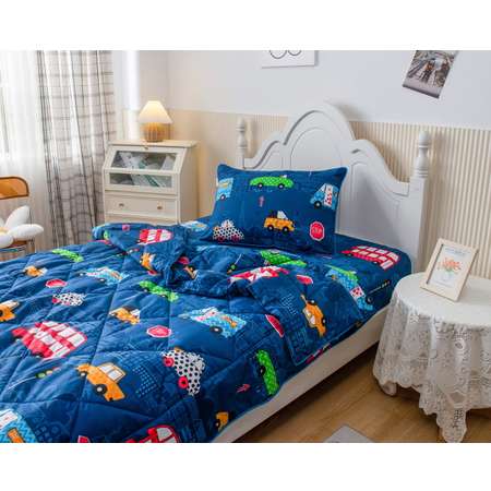 Комплект постельного белья Sofi de Marko Трафик синий детский с одеялом