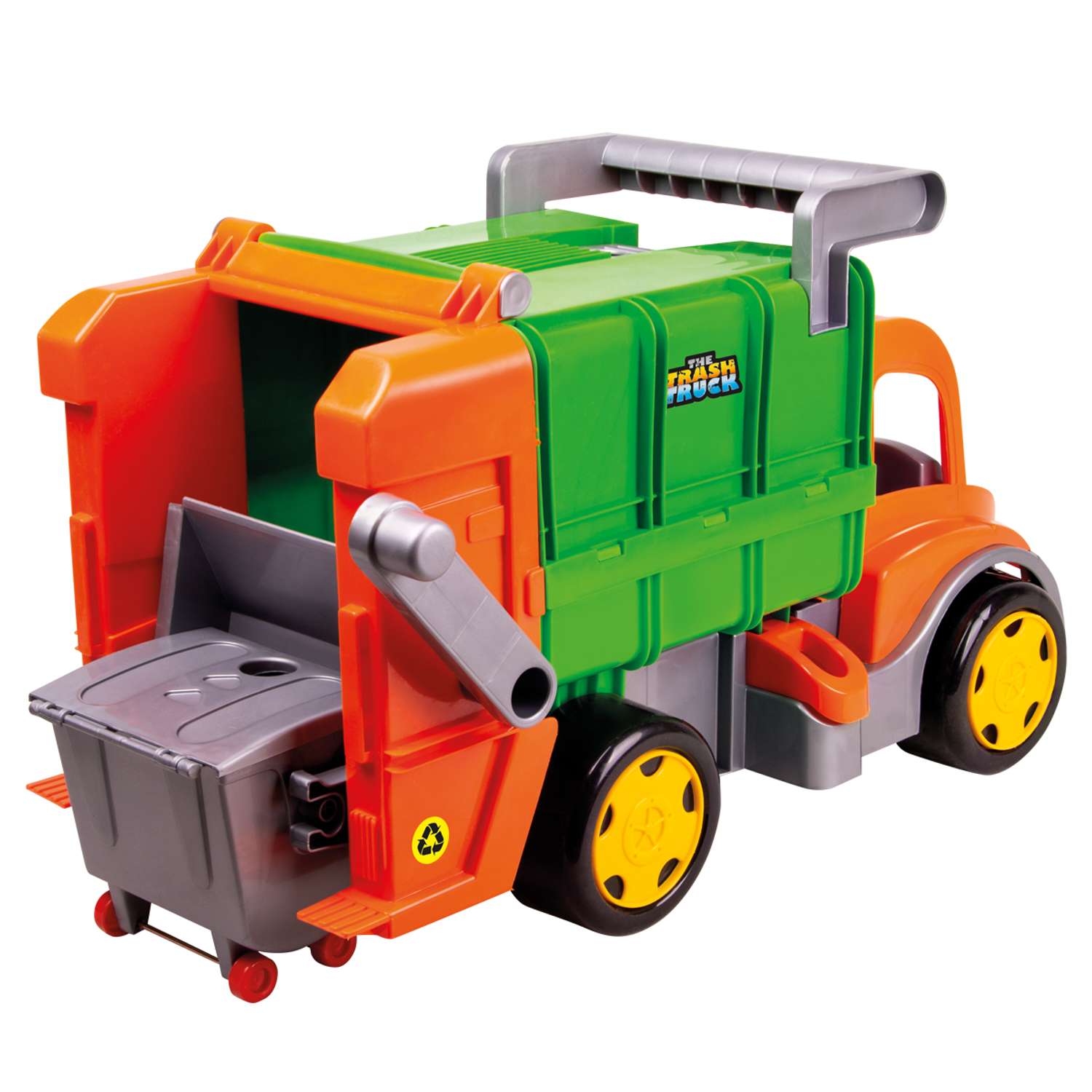 Мусоровоз игрушечный Zarrin Toys TrashTruck с баком F3-2/оранжевый-зеленый - фото 2