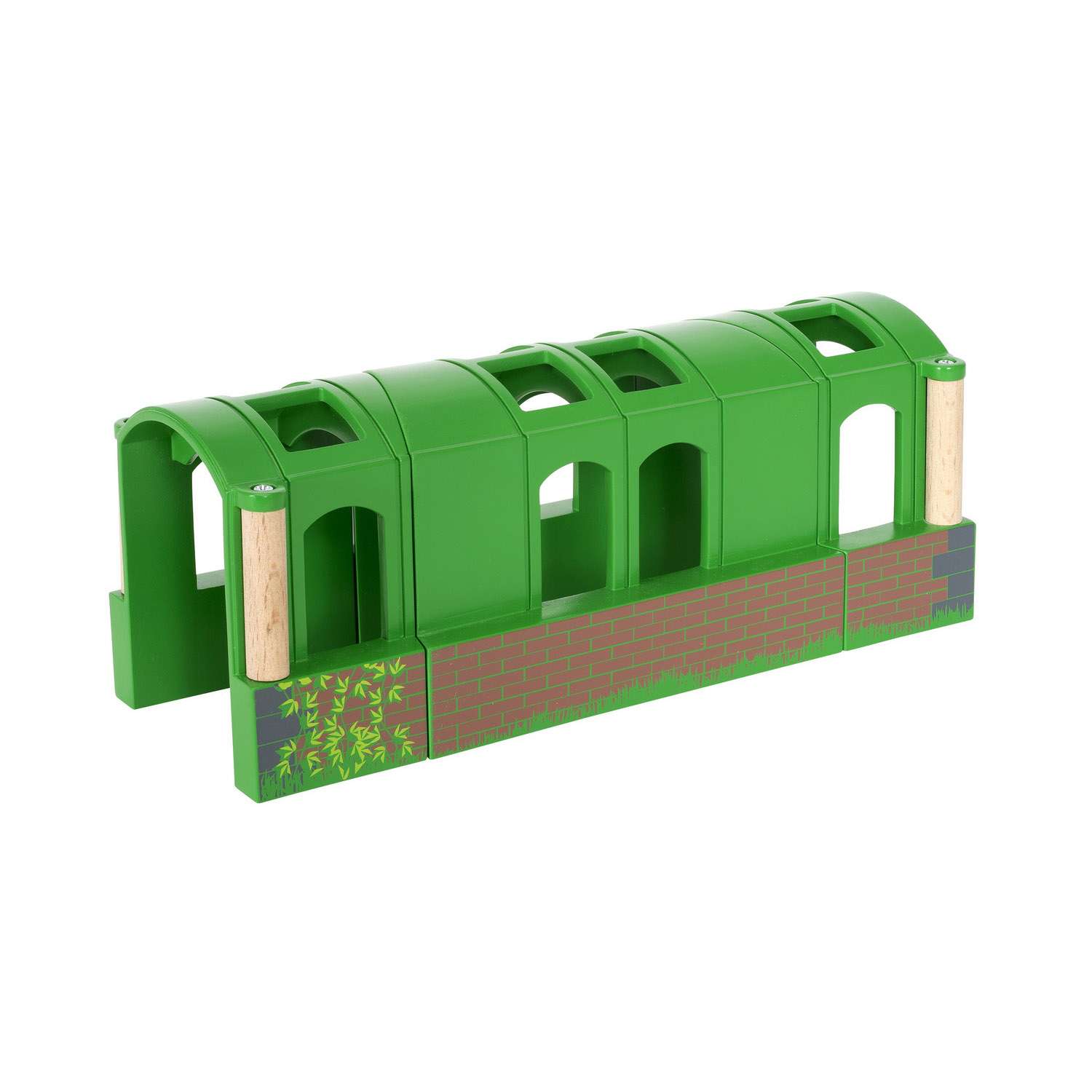 Железная дорога деревянная BRIO Тоннель-трансформер из 3х секций - фото 1