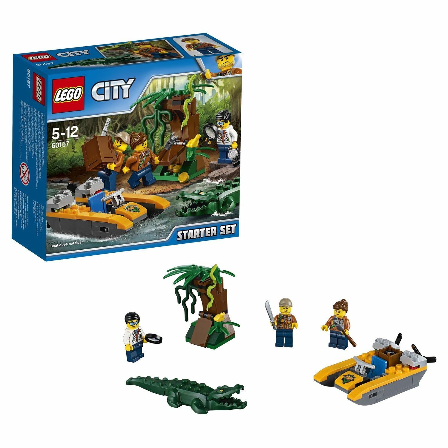 Конструктор LEGO City Jungle Explorers Набор «Джунгли» для начинающих  (60157) купить по цене 499 ₽ в интернет-магазине Детский мир