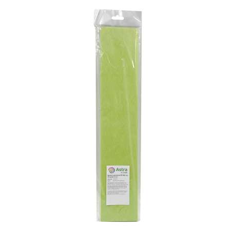 Бумага Astra Craft креповая упаковочная для творчества и флористики 50х200 см 35 гр/м2 2 шт светло - зеленая