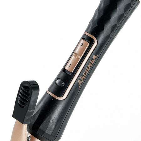 Стайлер для завивки волос Аксинья КС-804 черный с золотым керамическое покрытие d 19 мм 35 Вт