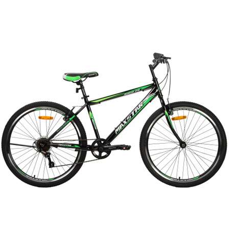 Велосипед горный Maxstar Rigid 26 - 16р чёрный/зелёный