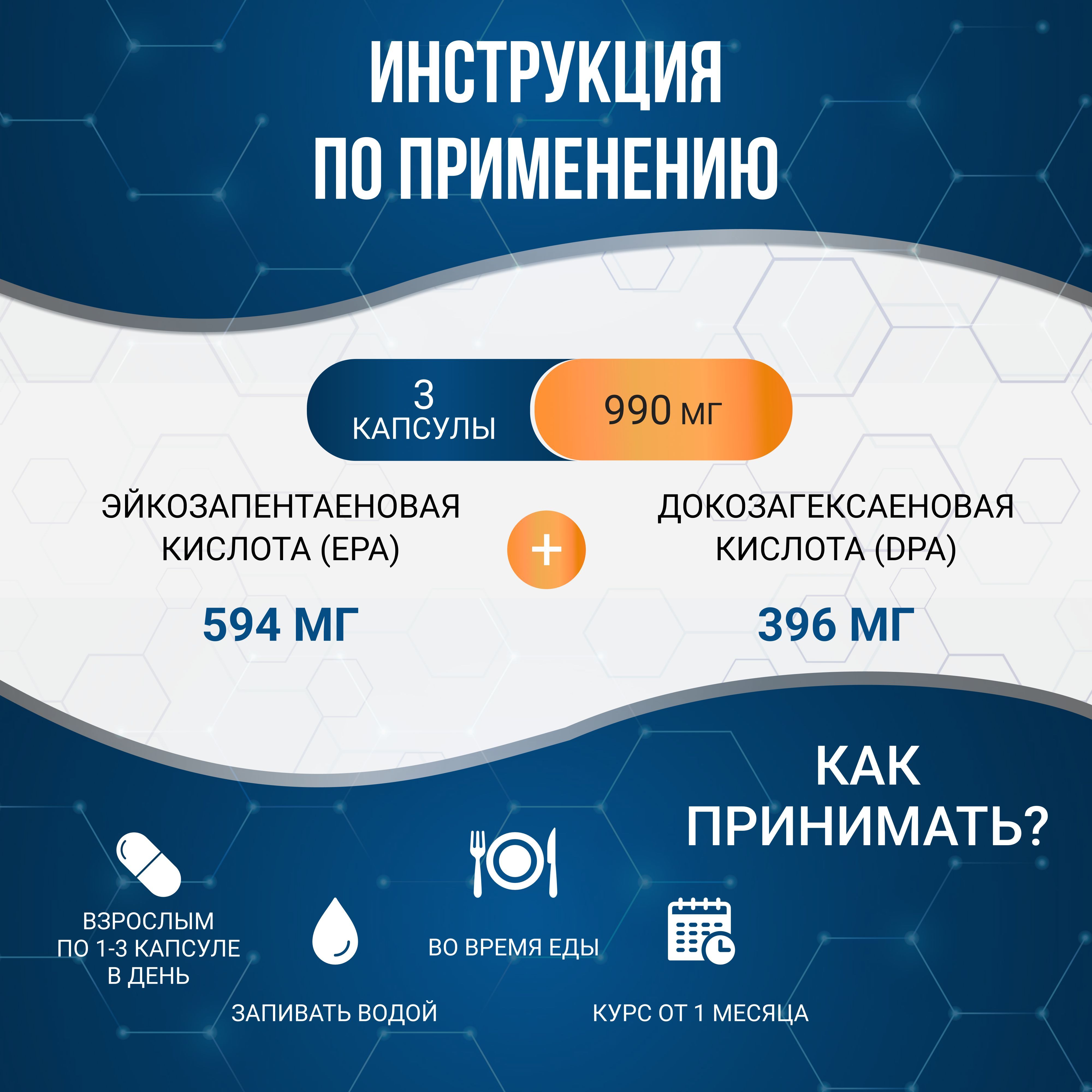 Омега 3. 60 % ПНЖК EPA DHA SOFTGEL 100 капсул - фото 6