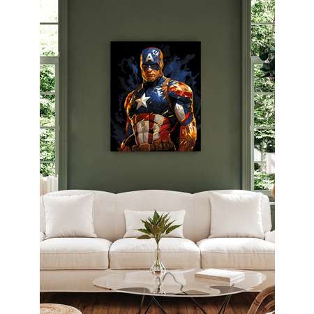 Картина по номерам Art sensation холст на подрамнике 40х50 см Капитан Америка