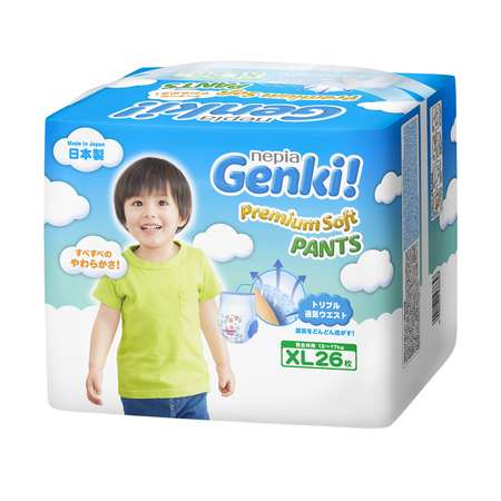 Подгузники-трусики Genki XL 12-17кг 26шт