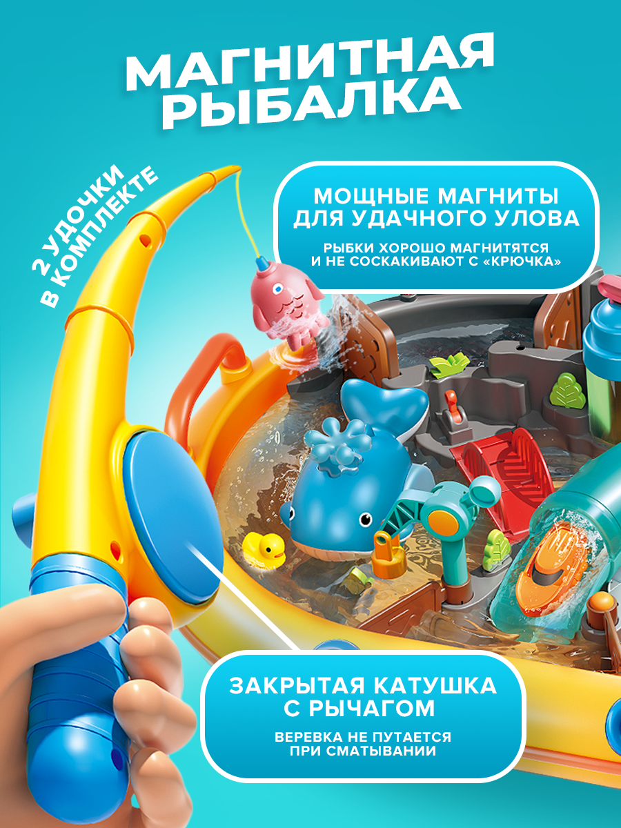 Игровой набор Позитив магнитная рыбалка Аквапарк - фото 4