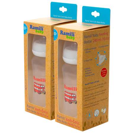 Набор Ramili Baby 240MLX2 из двух противоколиковых бутылочек
