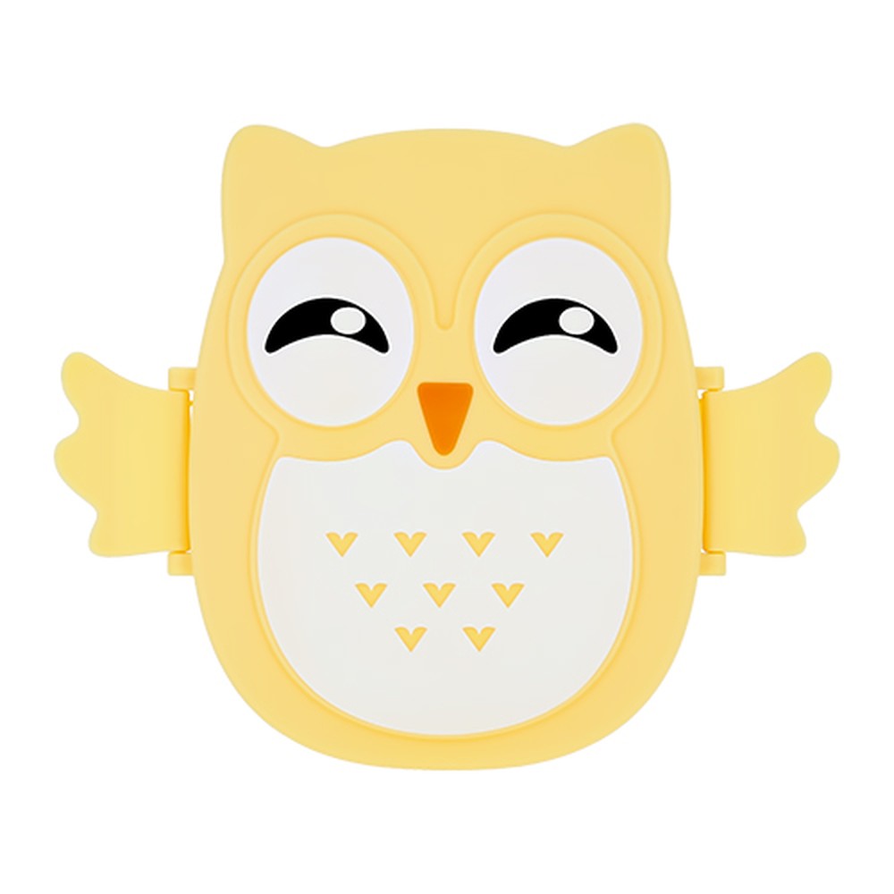 Ланч-бокс FUN owl yellow 16 см - фото 1