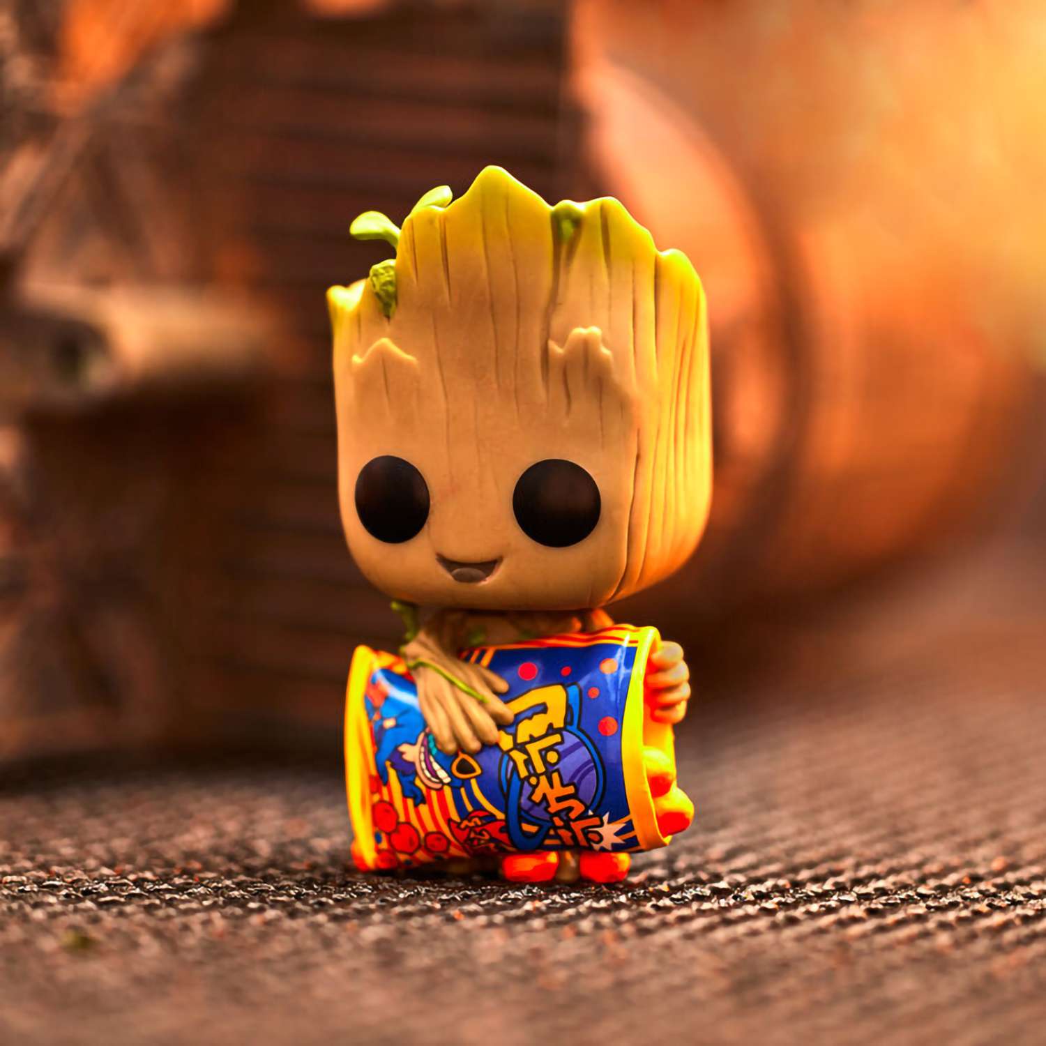 Фигурка Funko POP! Bobble Marvel I Am Groot Groot With Cheese Puffs (1196) 70654 - фото 3