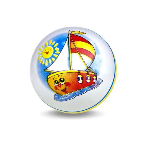 Мяч ЧАПАЕВ диаметр 150 мм Кораблик синий