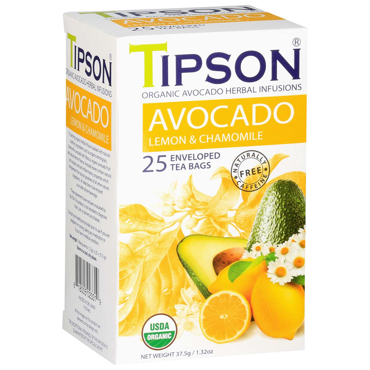 Чай Tipson Авокадо Лимон с ромашкой 25 саше - фото 1