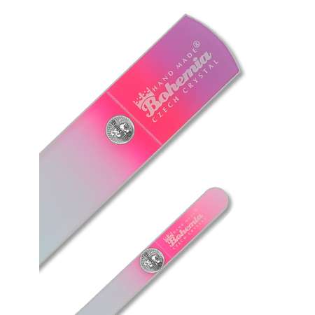 Набор маникюрный BOHEMIA Czech Glass Nail Files пилка 90мм для ногтей и пилка-терка для ног 135мм фиолетово-розовый