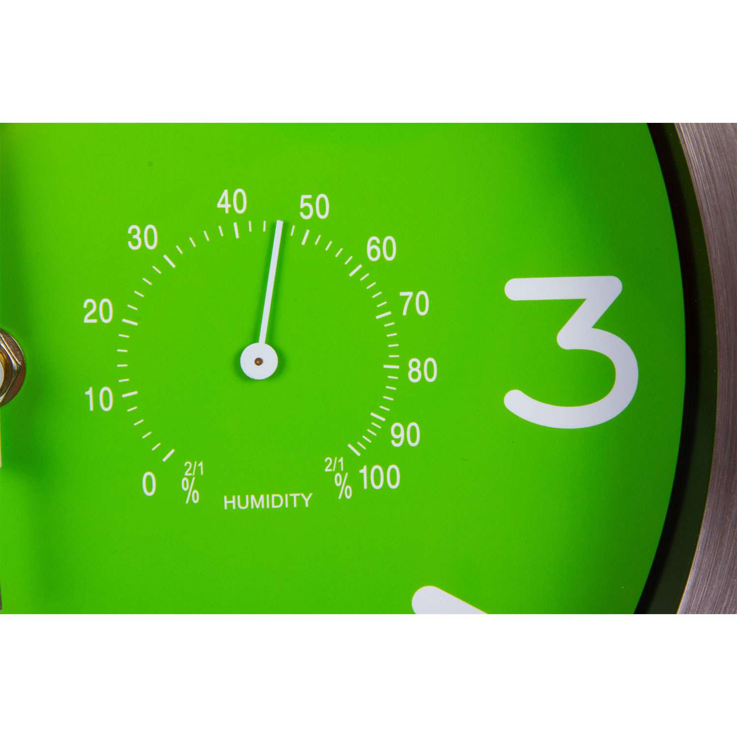 Часы настенные Bresser MyTime ND DCF Thermo/Hygro 25 см зеленые - фото 6