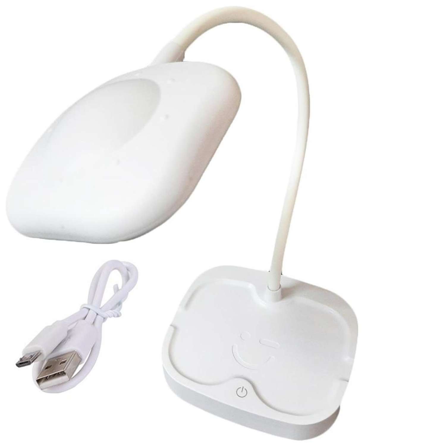 Настольная лампа Keyprods светодиодная с подставкой для телефона белый - фото 1