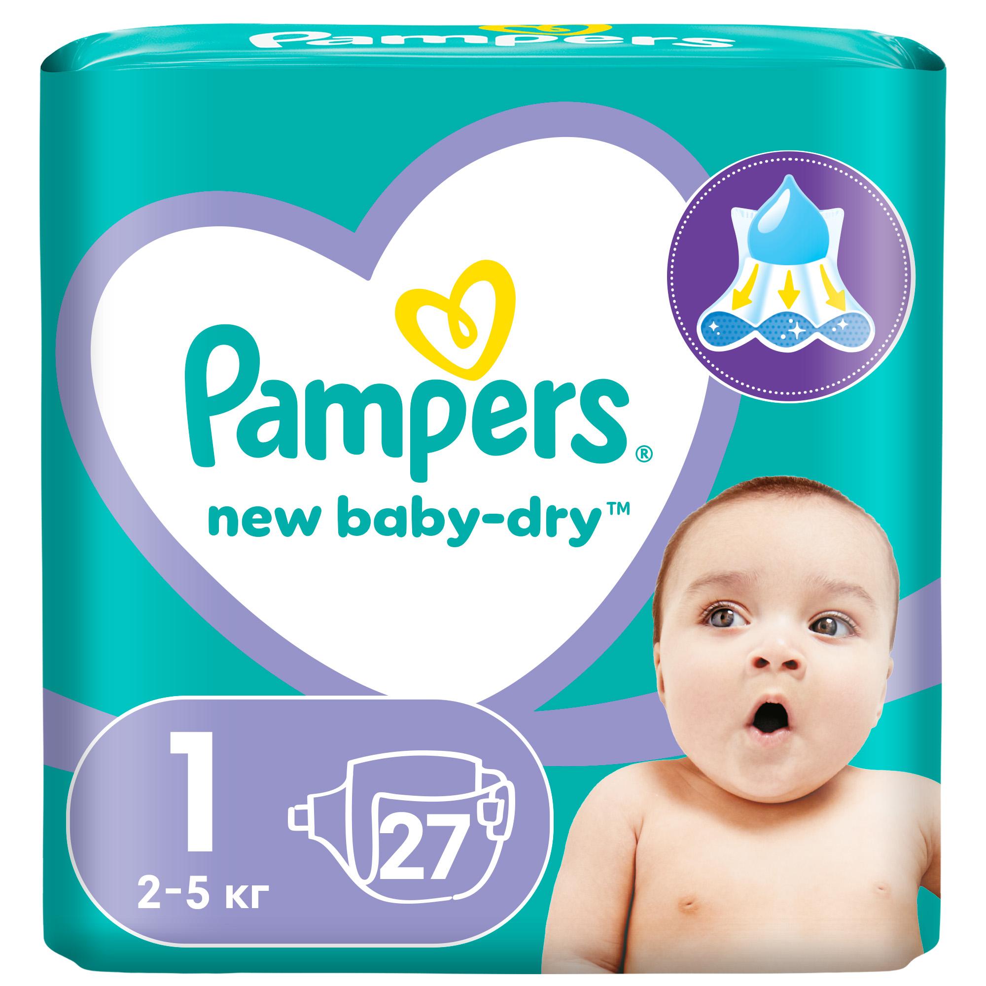 Подгузники Pampers New Baby-Dry 27 шт. 1 2-5 кг - фото 12