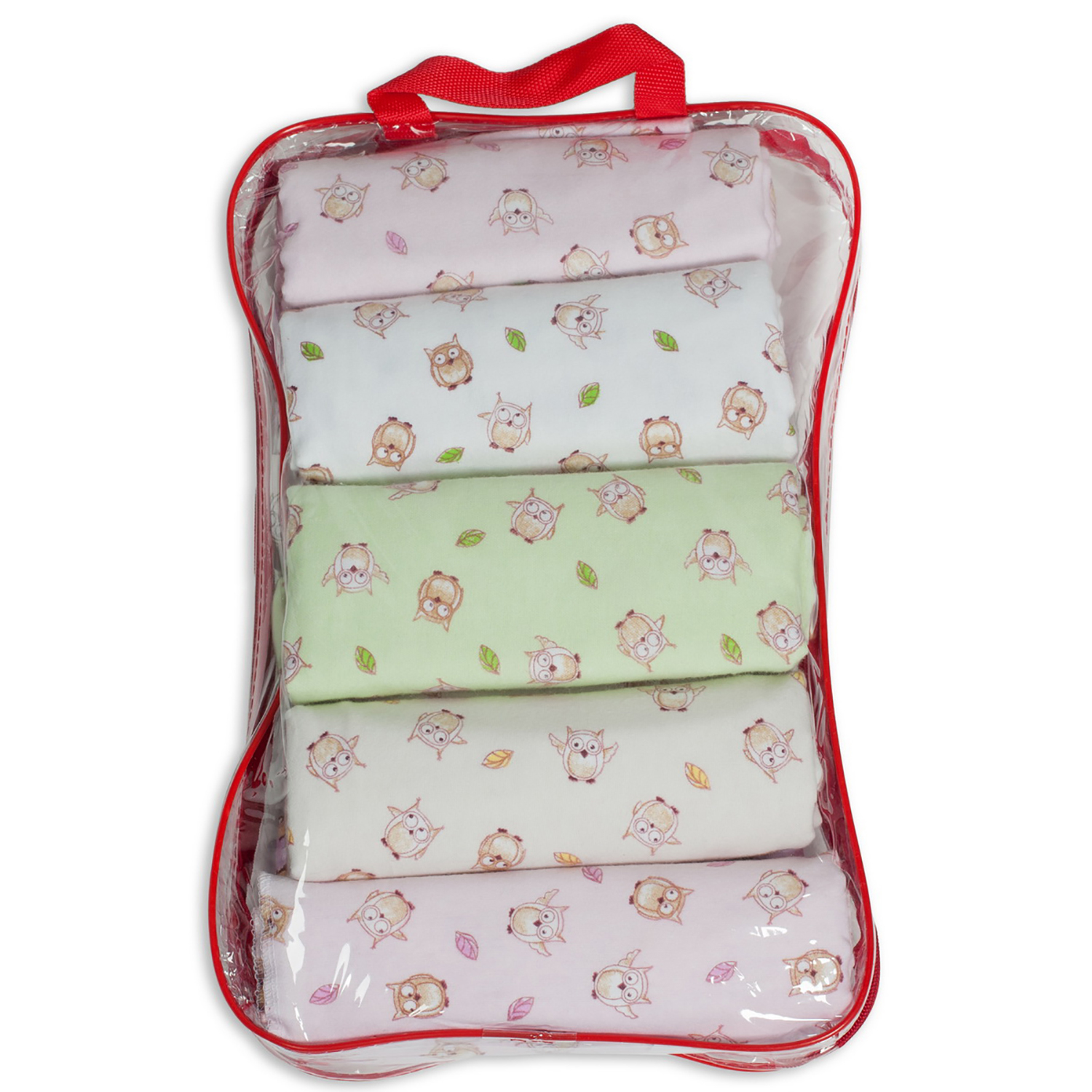 Набор пеленок Чудо-чадо подарочный набор для девочки «Совушки» 10 шт - фото 10