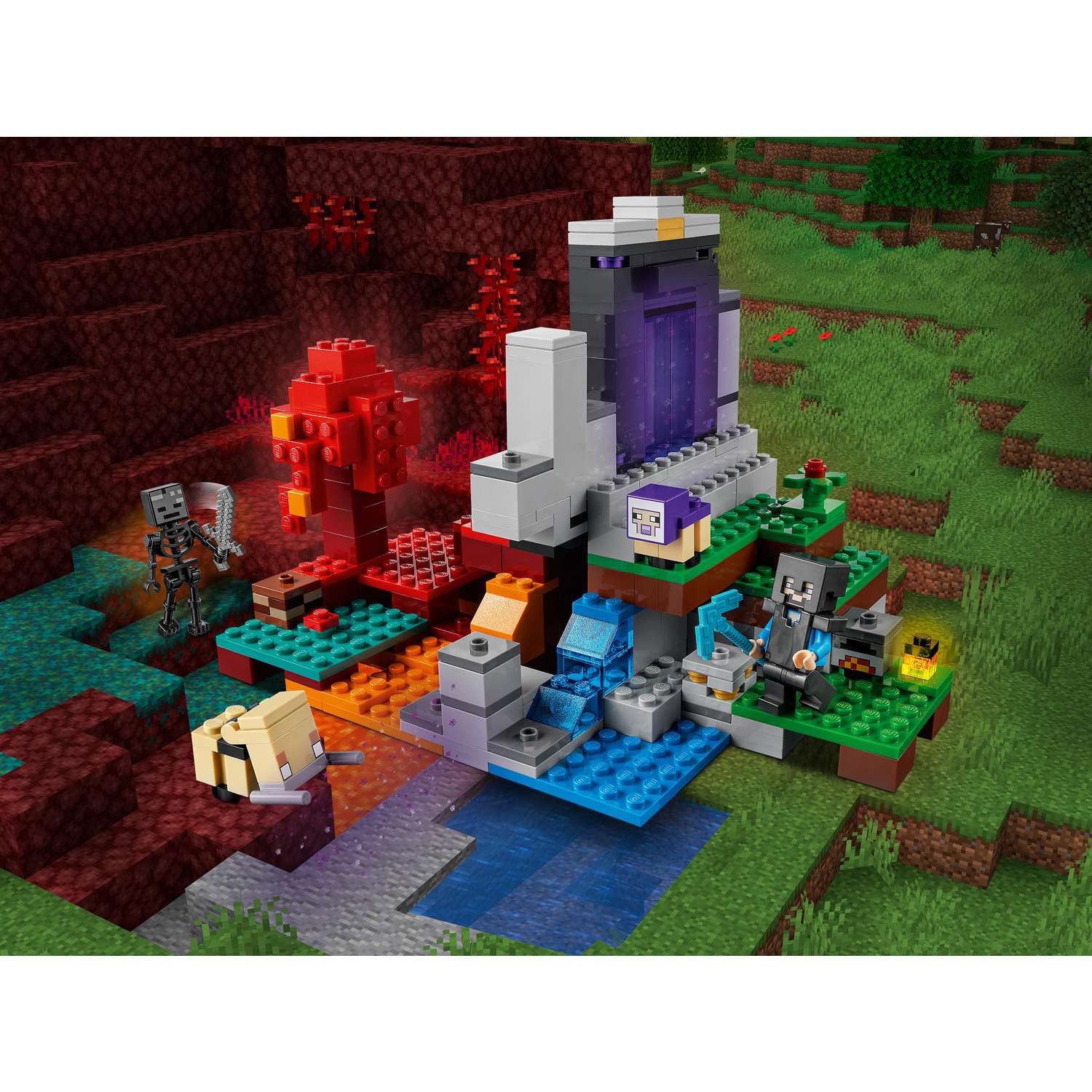 Конструктор детский LEGO Minecraft Разрушенный портал 21172 - фото 18
