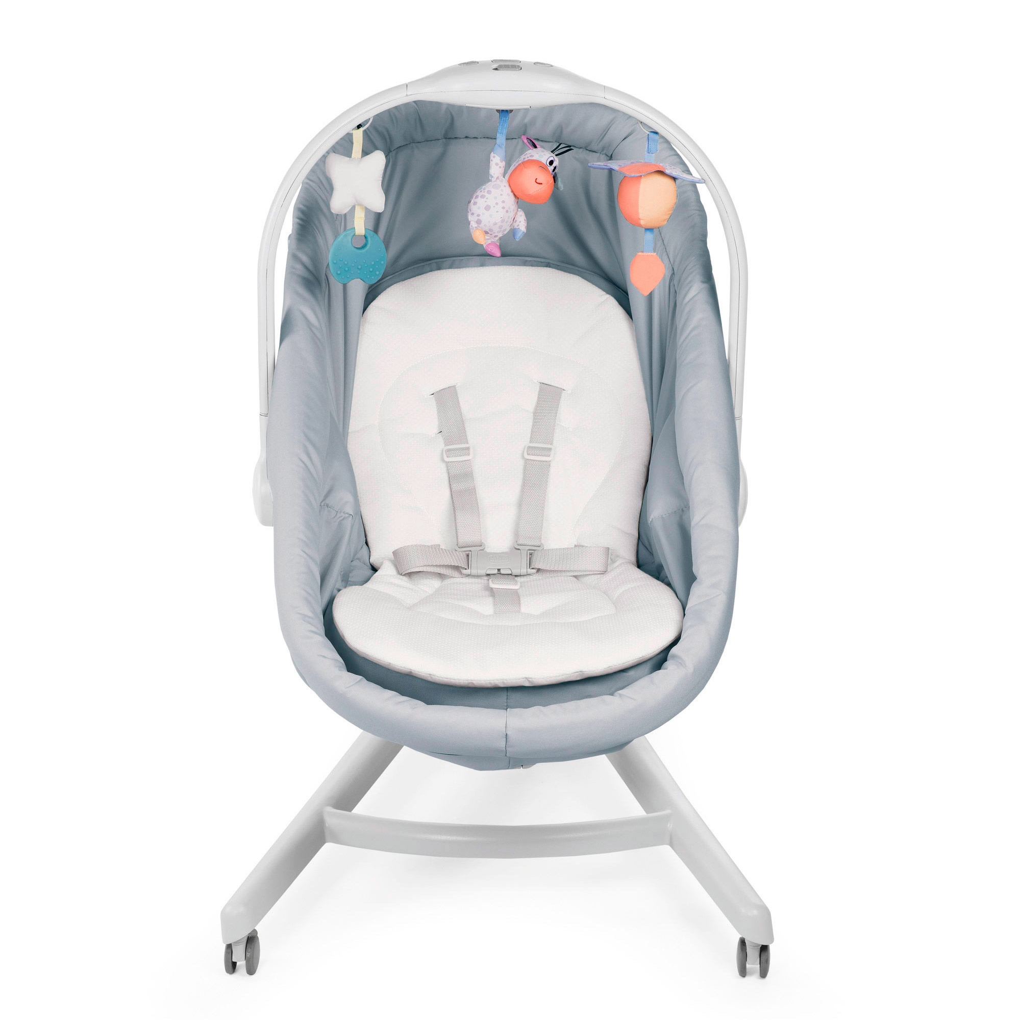 Детская кроватка Chicco Baby Hug 4in1 Grey Re_Lux овальная, (серый) - фото 9