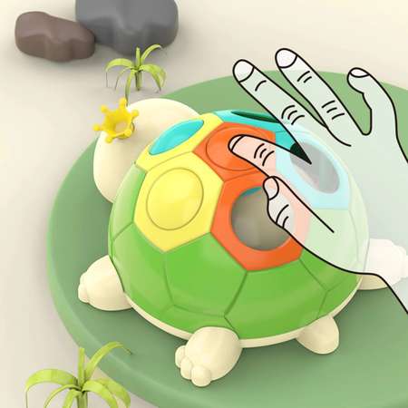 Развивающая игрушка-сортер Solmax Зеленая черепашка SM06972