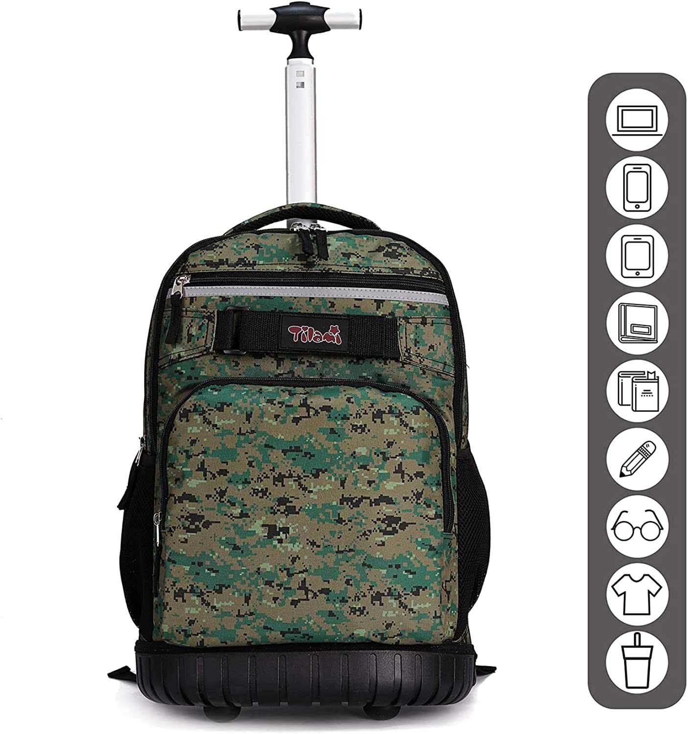 Рюкзак на колесах Tilami GREEN CAMOUFLAGE TL0022-141 - фото 2