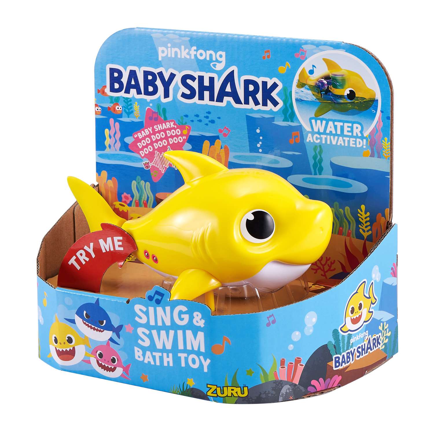 Игрушка для ванной ROBO ALIVE JUNIOR Baby Shark Желтая 25282A - фото 7