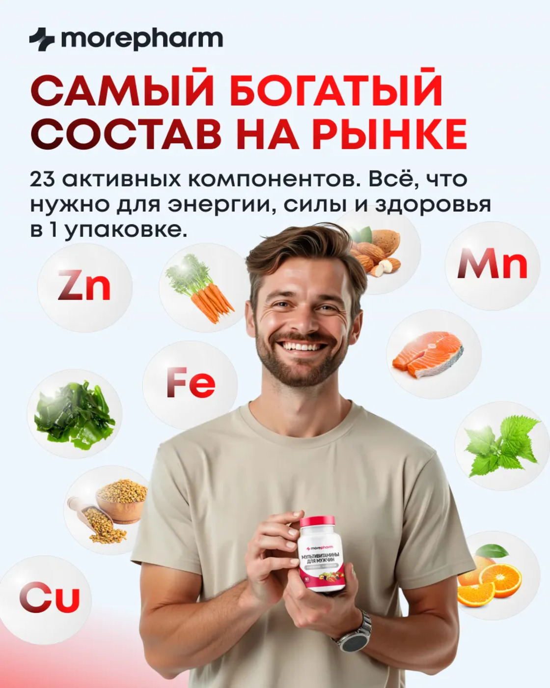 БАД morepharm Мультивитамины для мужчин 90 капсул - фото 2