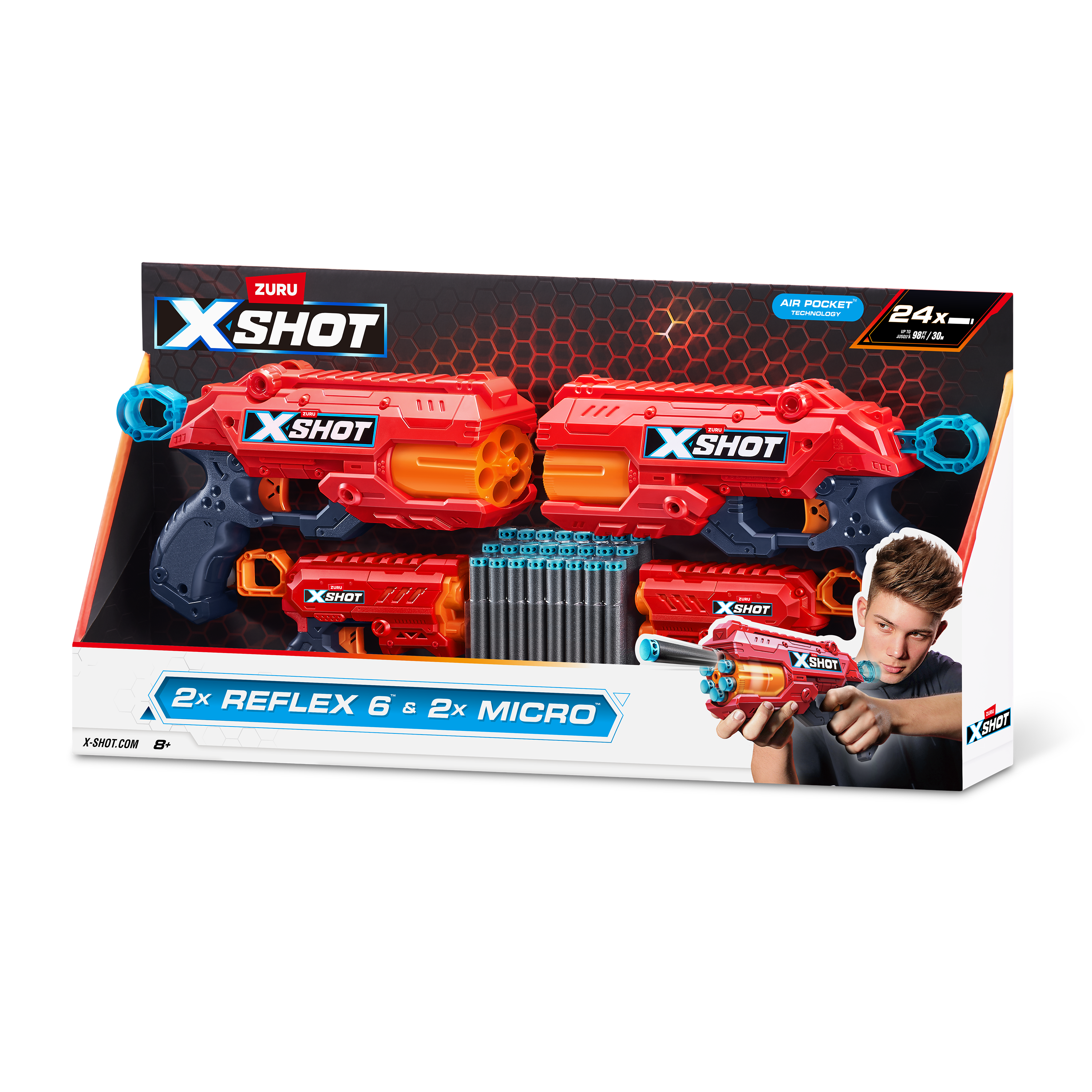 Набор игровой XSHOT Excel Reflex6 2шт+Micro 2шт 36735 - фото 12