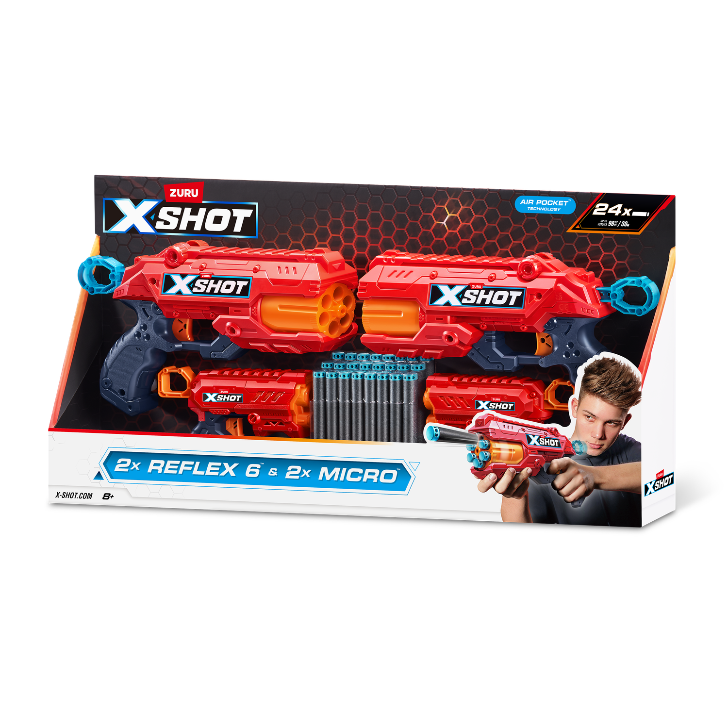 Набор игровой XSHOT Excel Reflex6 2шт+Micro 2шт 36735 - фото 12