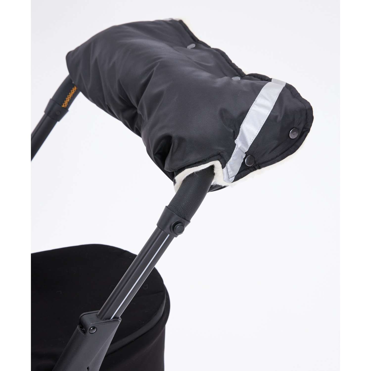 Муфта для коляски Осьминожка меховая черная К025 - чёрный - фото 1