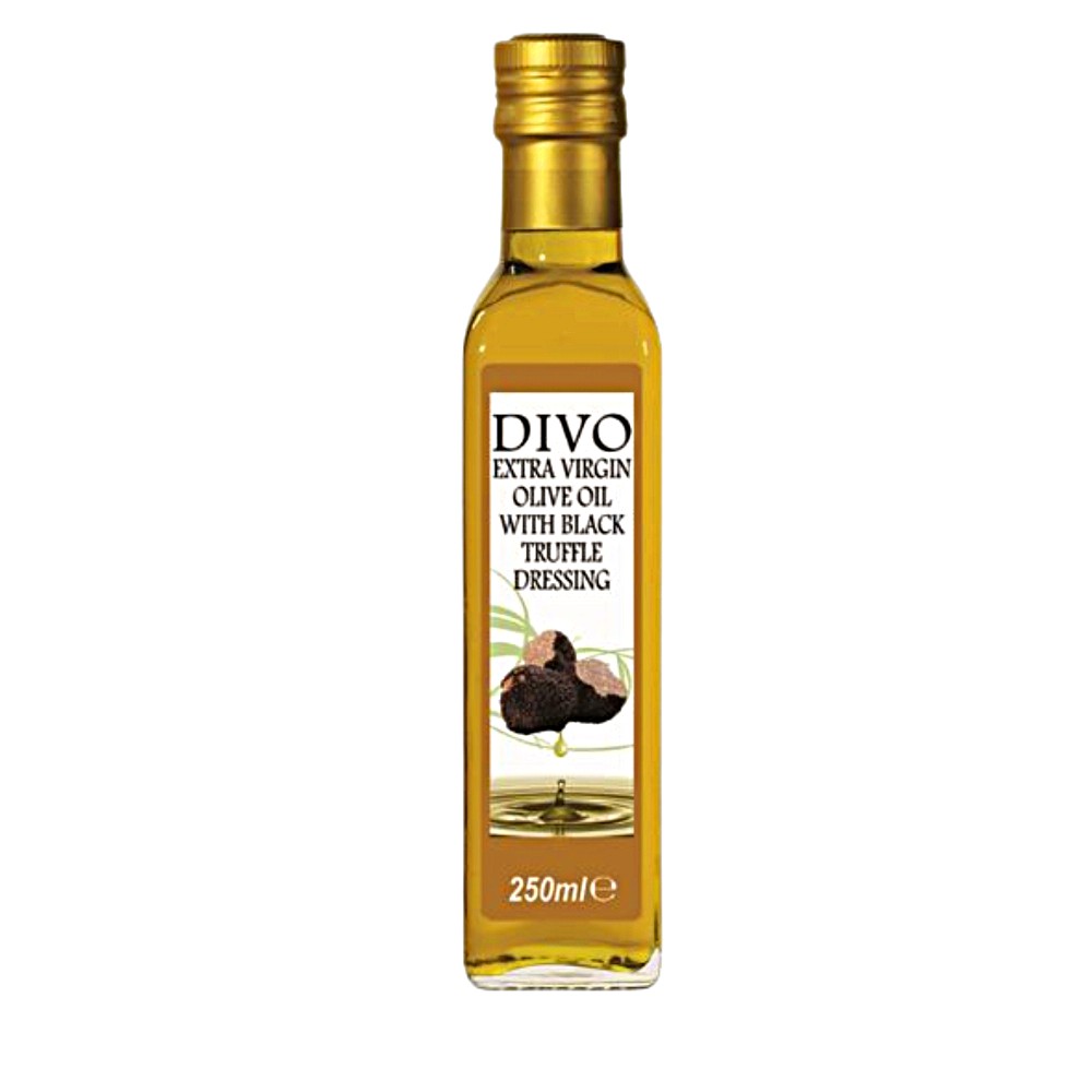 Масло оливковое DIVO Extra Virgin с ароматом черного трюфеля 0.25л - фото 1