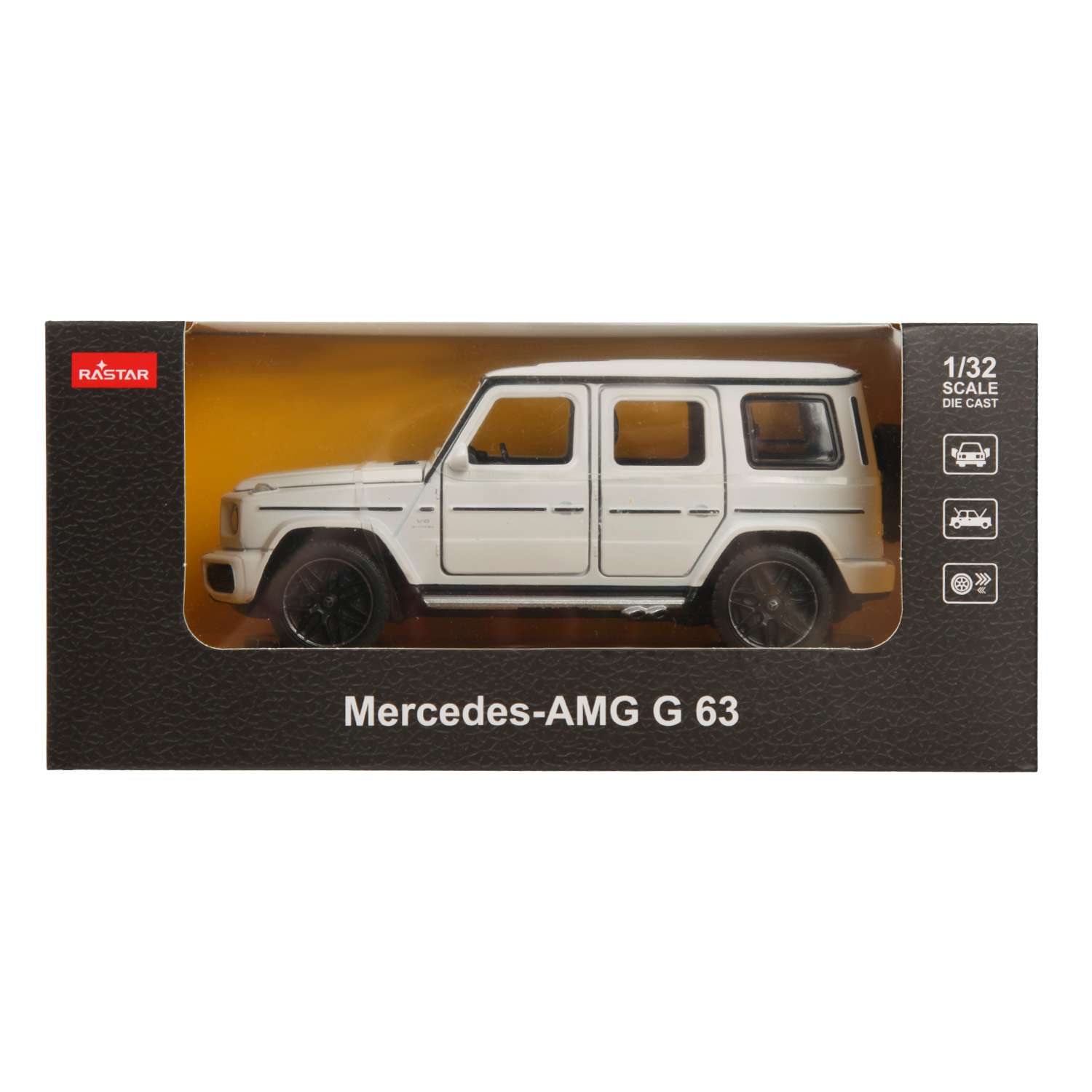 Автомобиль Rastar Mercedes AMG 1:32 инерционный белый 64110 - фото 7