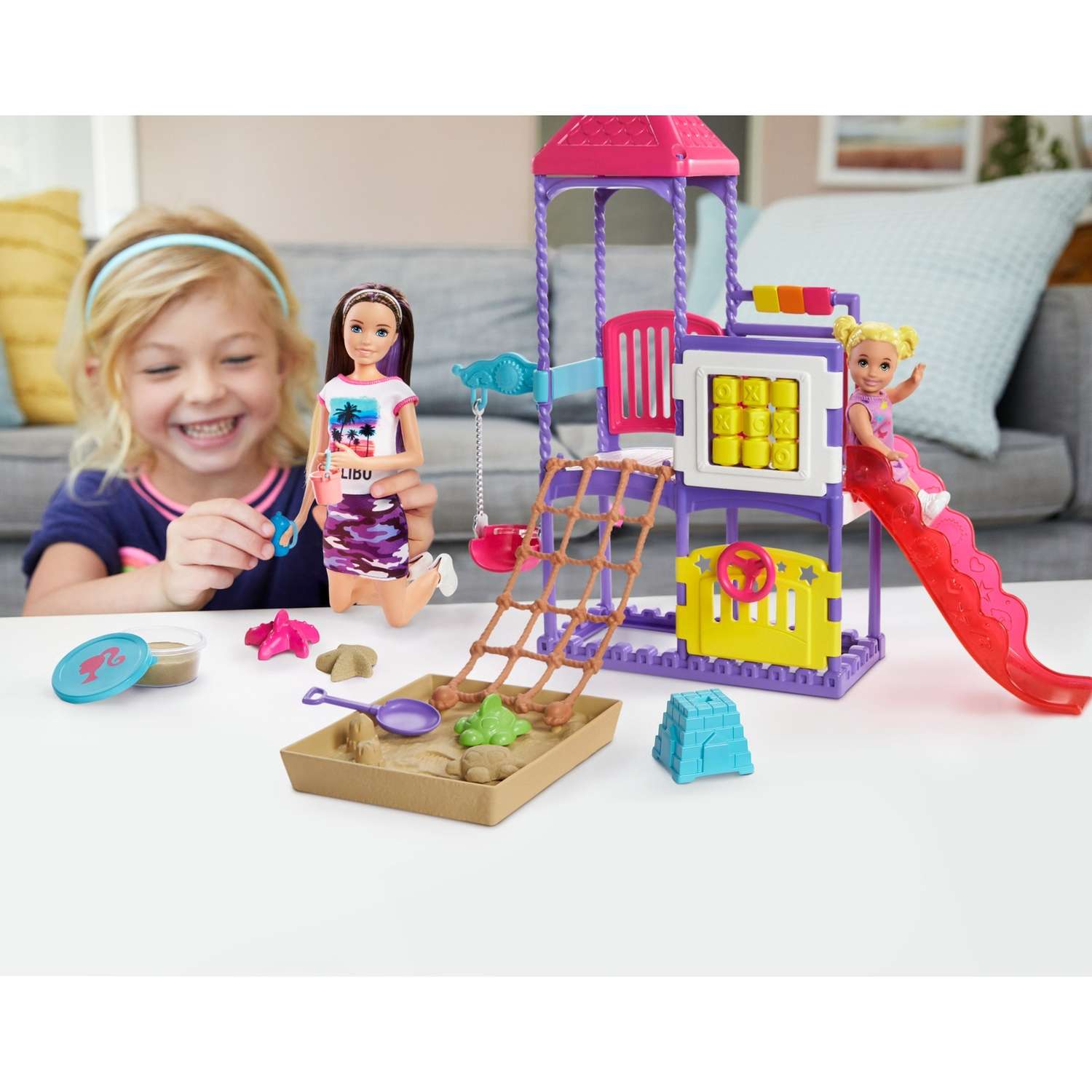 Набор игровой Barbie Семья Скиппер с малышом на игровой площадке GHV89 GHV89 - фото 10