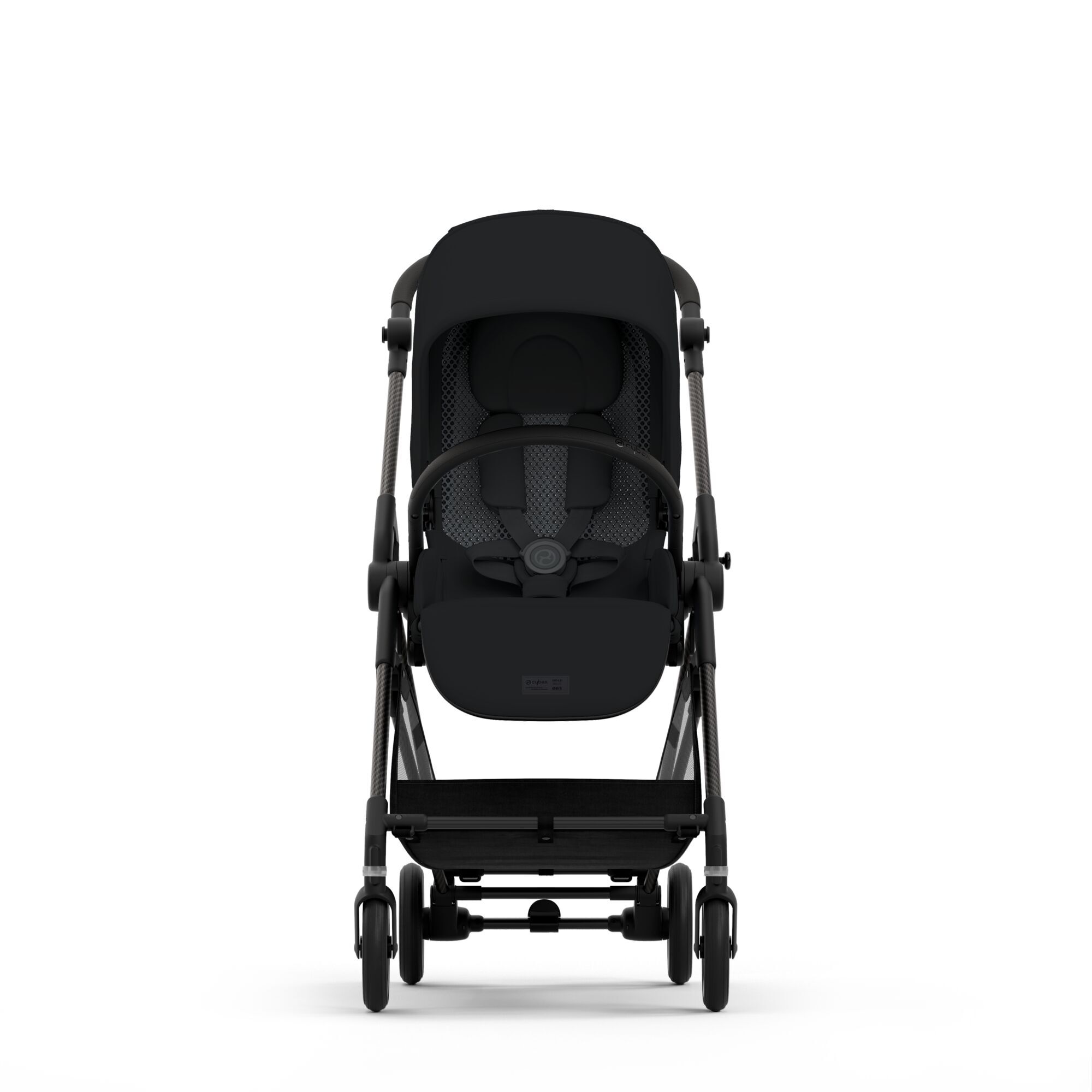 Коляская детская Cybex Melio Carbon Moon Black с дождевиком - фото 2