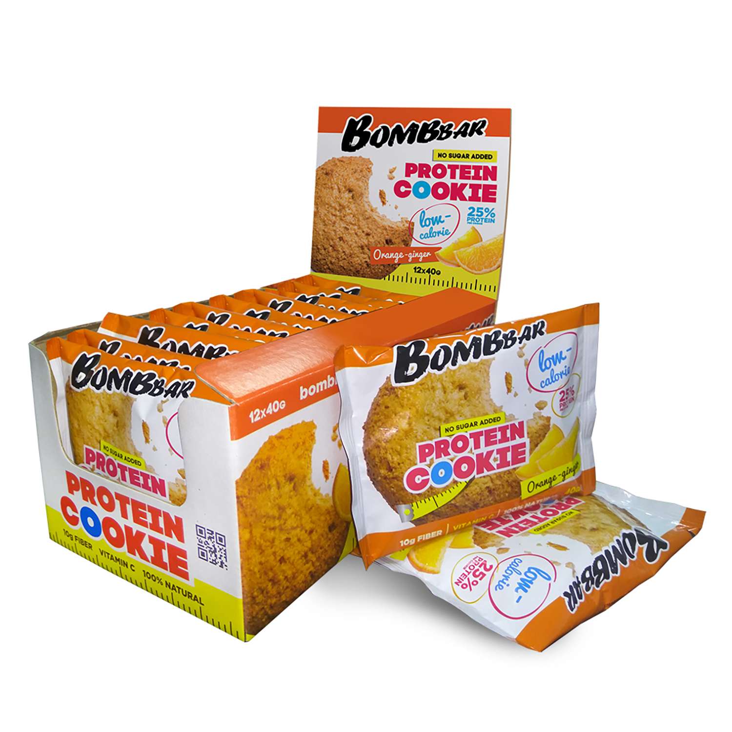 Печенье Bombbar протеиновое апельсин-имбирь 40г - фото 2