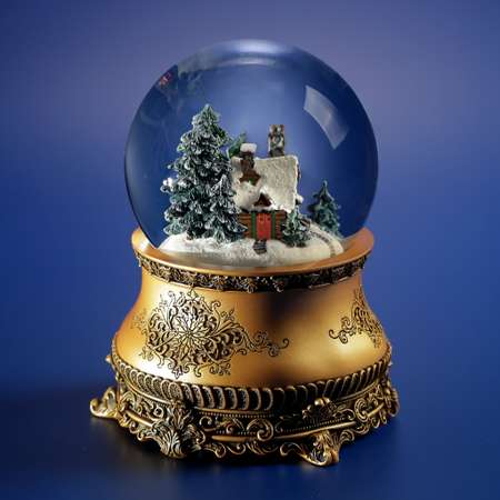 Стеклянный снежный шар Glassglobe Старый дом