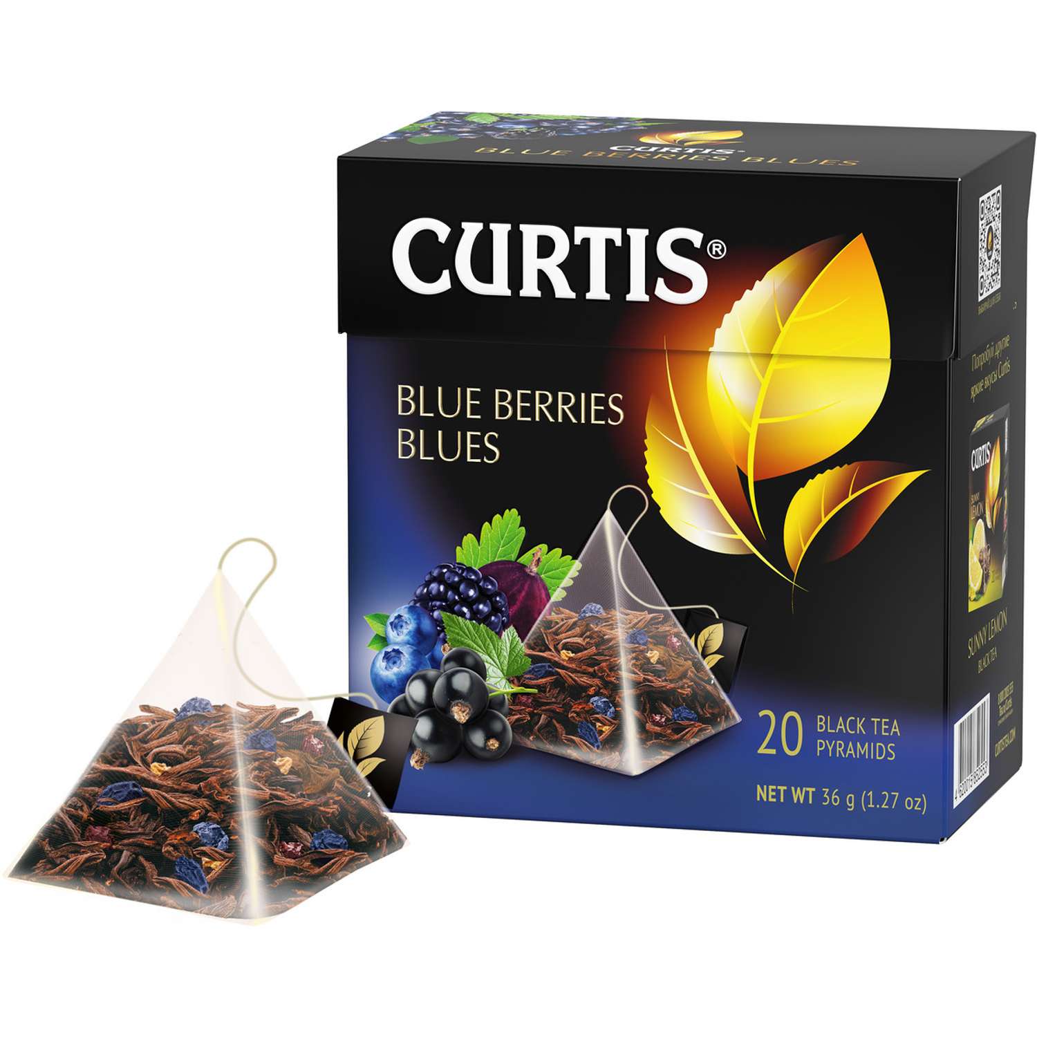 Чай черный Curtis Blue Berries Blues 20 пирамидок с ярким ягодным вкусом - фото 3