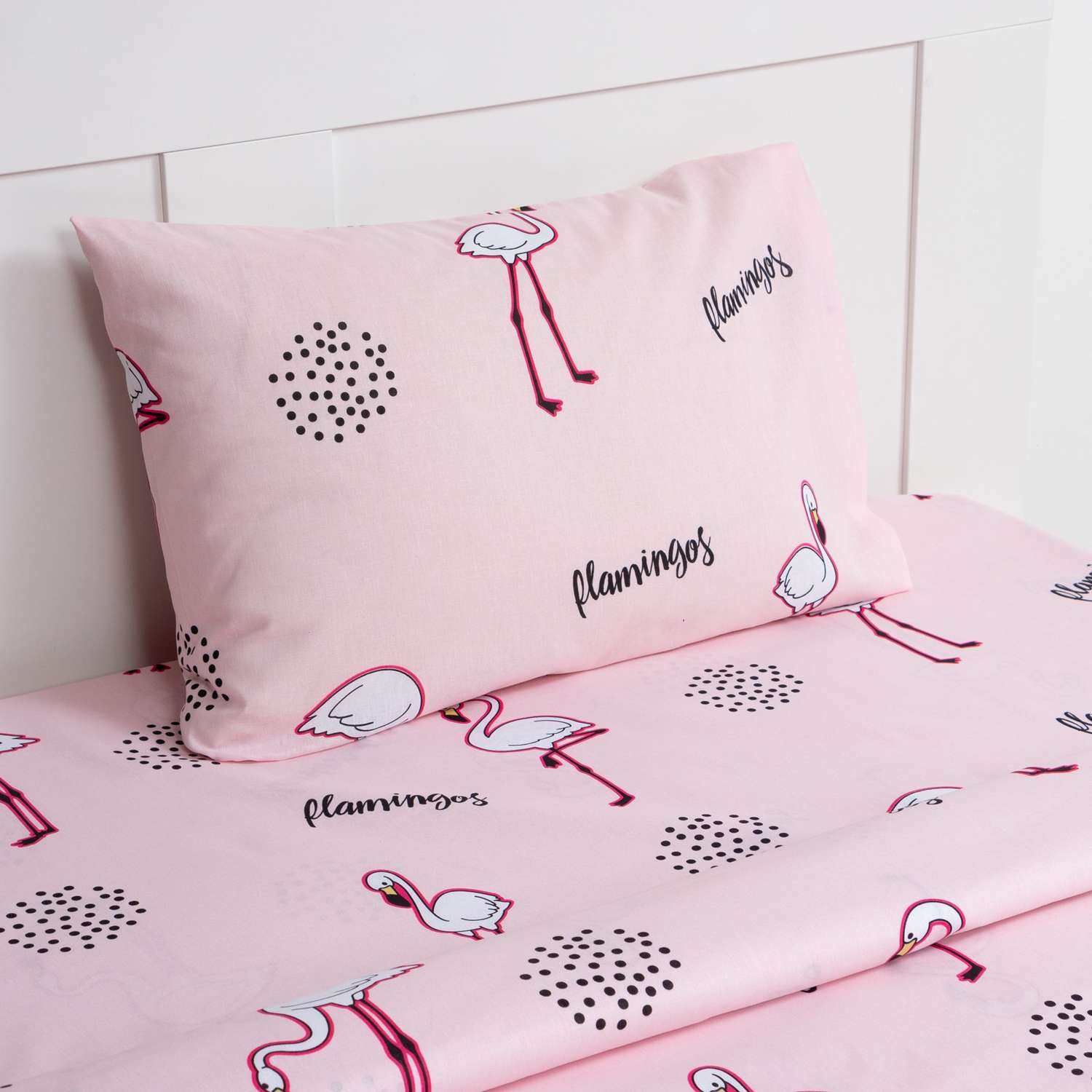 Комплект постельного белья Этель Flamingos полутороспальный 3 предмета - фото 2