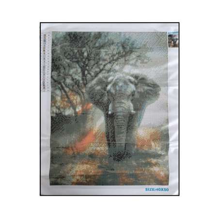 Алмазная мозаика Seichi Слон 40х50 см