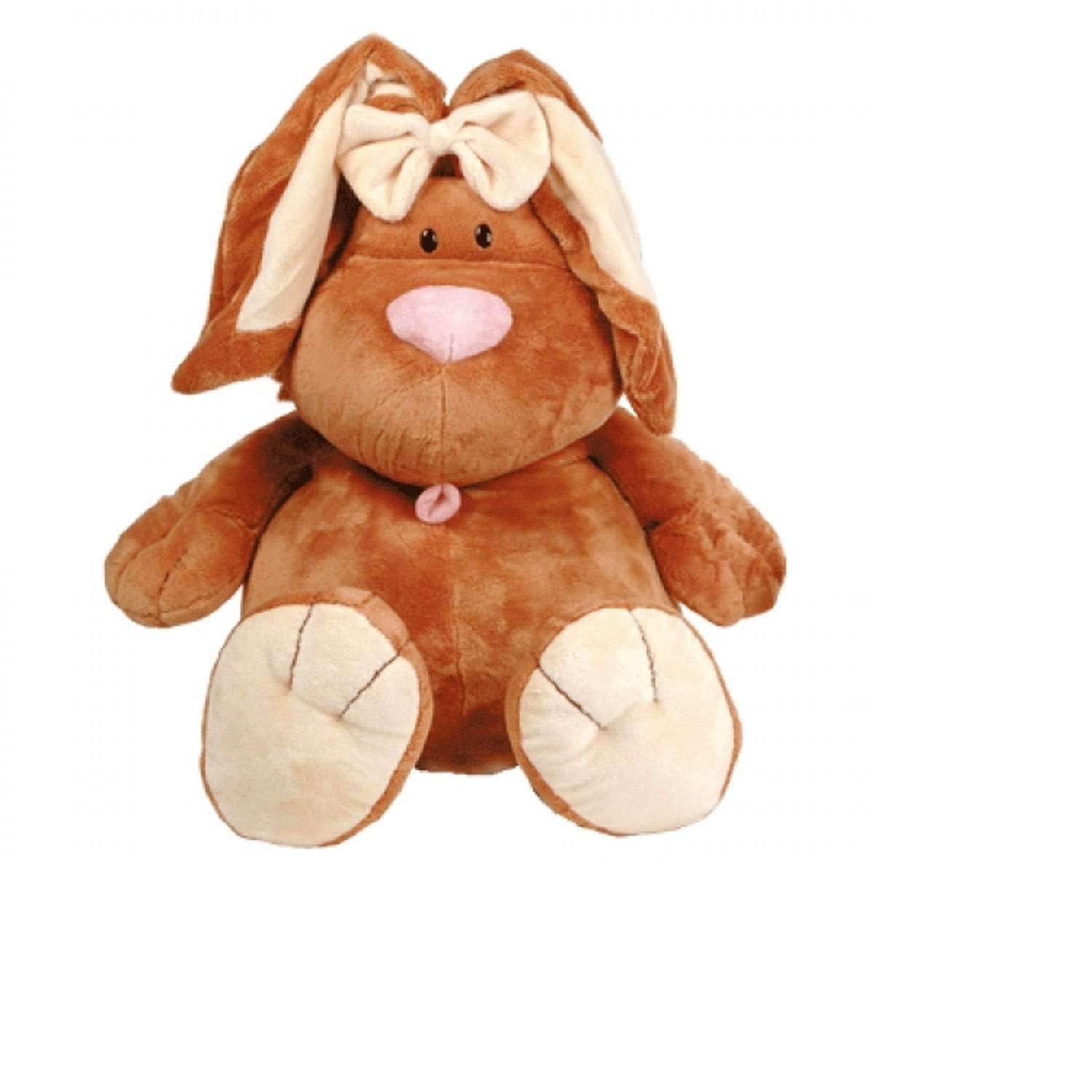 Мягкая игрушка GULLIVER Кролик коричневый сидячий 40см - фото 1