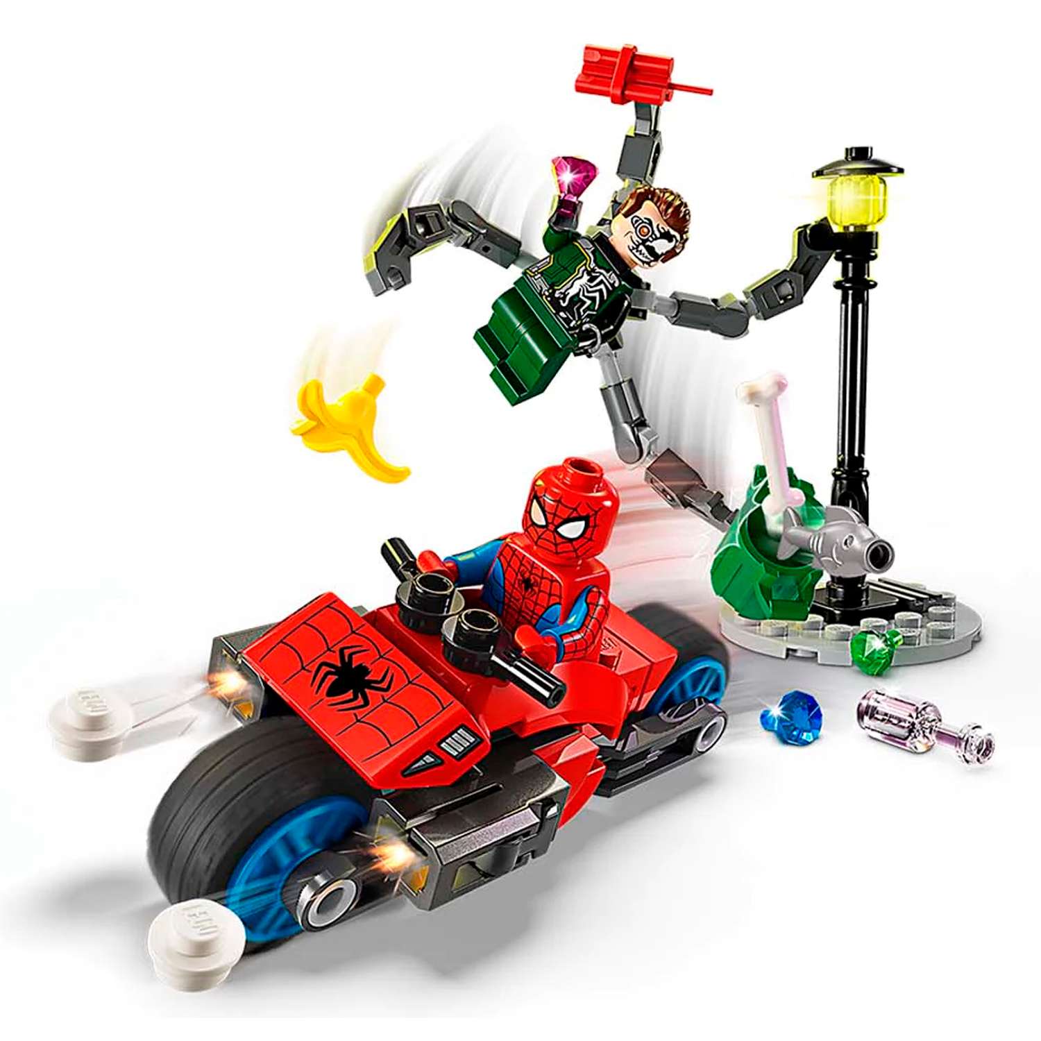 Конструктор детский LEGO Marvel Погоня на мотоцикле: Человек-паук 76275 - фото 5