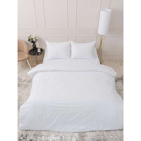 Комплект постельного белья IDEASON Поплин 3 предмета 2.0 спальный белый