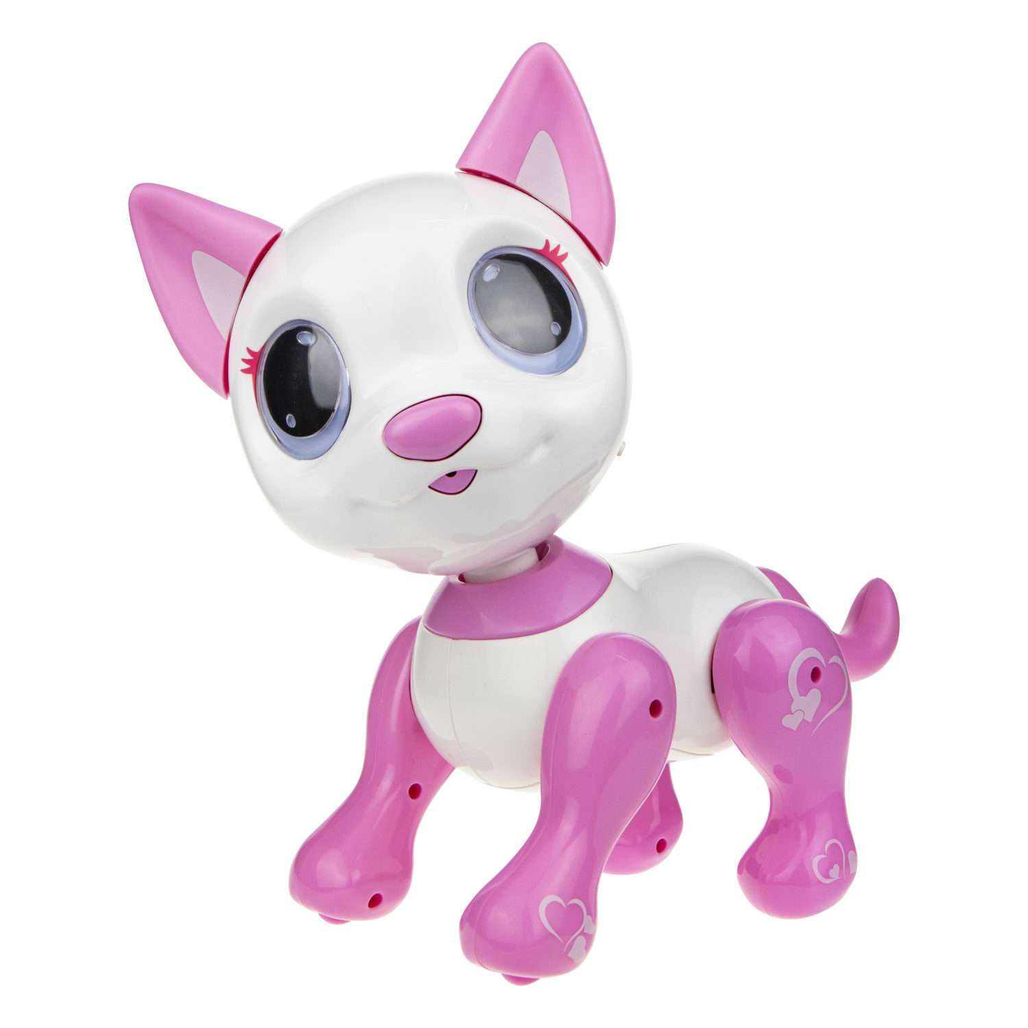 Интерактивная игрушка Robo Pets Робо-котёнок белый/розовый - фото 3