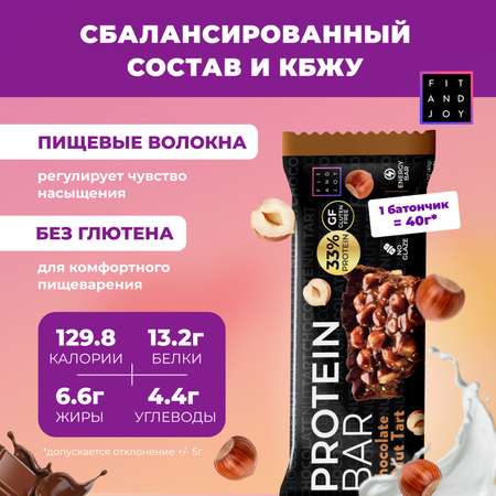 Протеиновые батончики FIT AND JOY без глазури набор 16шт * 40гр